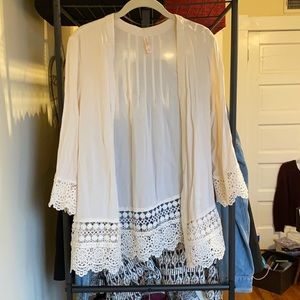 White lace cardigan
